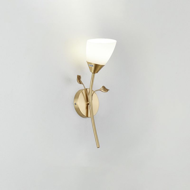 Unico illuminazione da parete in stile moderno in stile moderno 2 luci luci sconde in oro