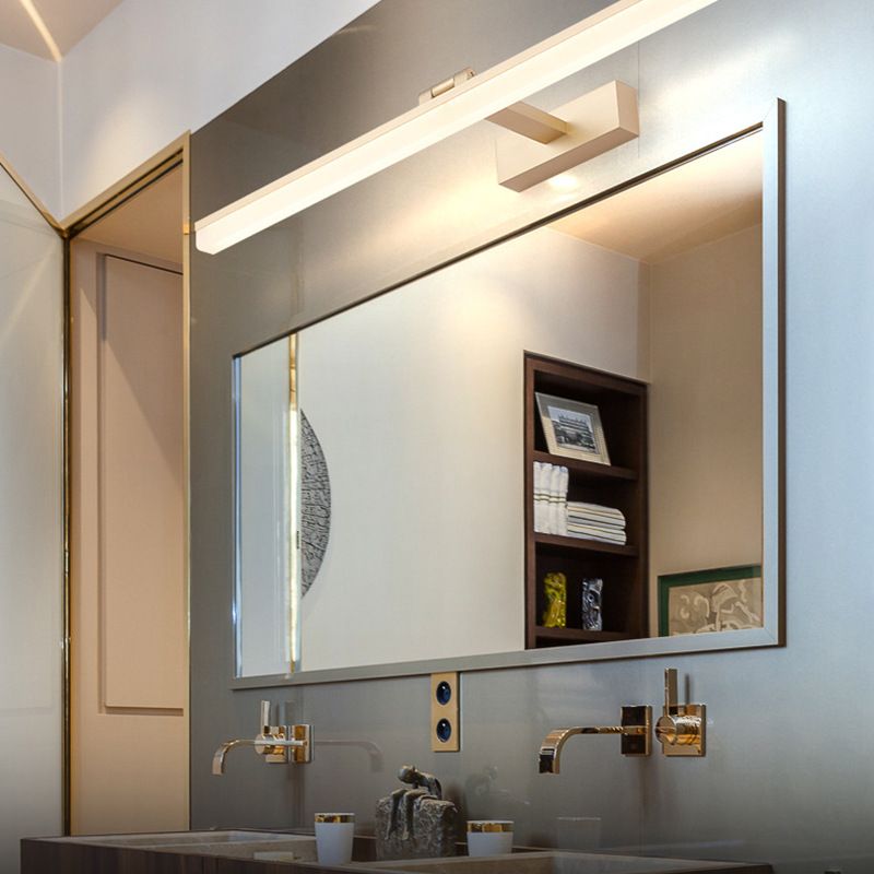 Modern Style Armed LED Wall Mounted Vanity Lights Metal Simple Bathroom Vanity Sconce