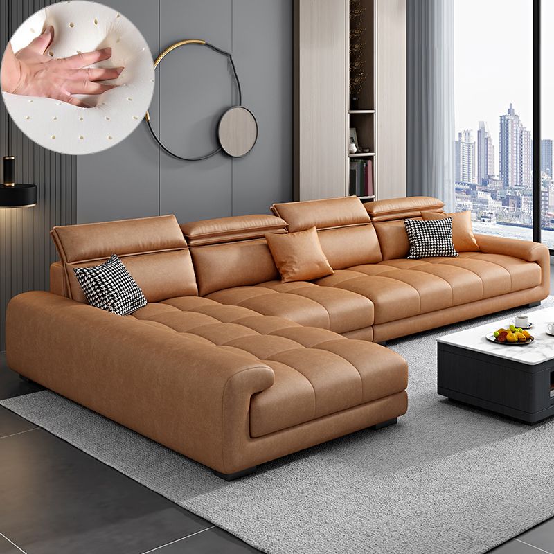 4-seater Sectional with Adjustable Head Pillow for Living Room