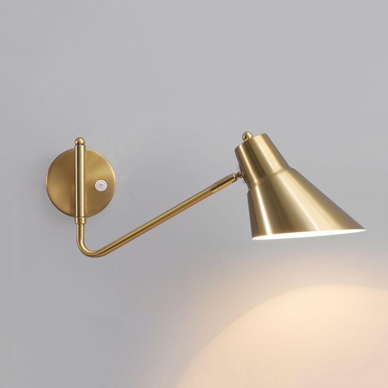 Modern Wall Sconce Geometric Shape Wall Light with Metal Shade for Living Room