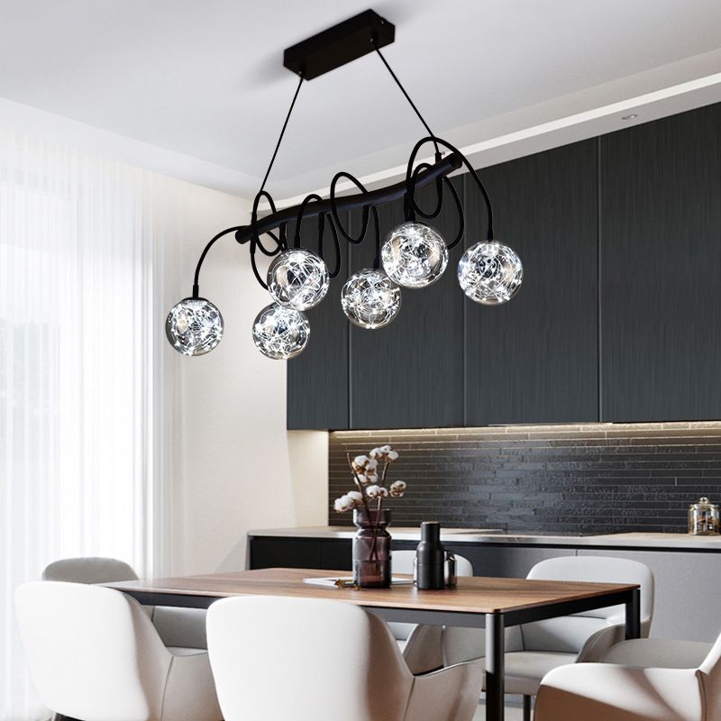 Orb in vetro in stile Nordic LED LED Light Creative String Shop Light Shop Light Light