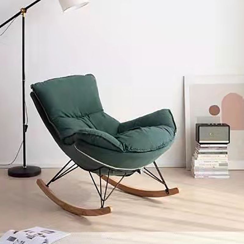 Contemporary Rocking Chair Faux Leather Glider Chair for Living Room