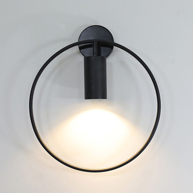 Modernism Single Golden/Black Wall Mounted Sconce Metal Shaded Wall Light