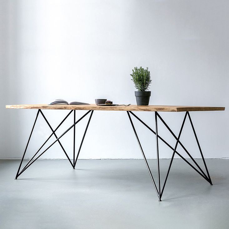 Industrial Dining Site Table Pine Solid Wood Dining Room Home Furniture