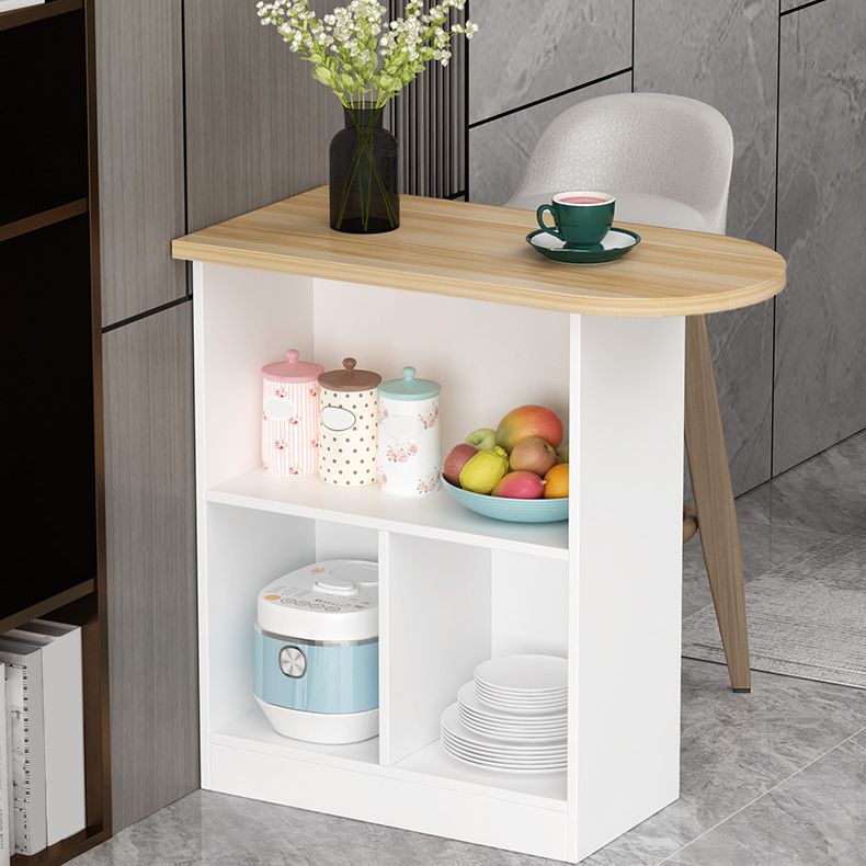 Wood Bar Table Modern Dining Table for Kitchen Living Room Coffee Room