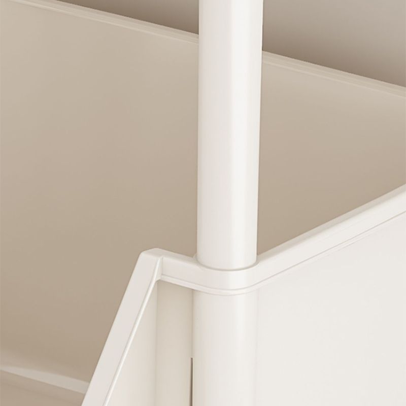 Contemporary Plastic Bookshelf White Standard Shelf Bookcase for Study Room