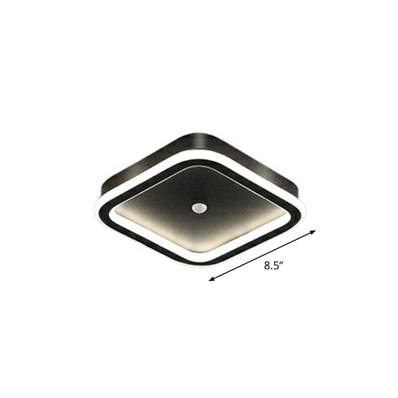 Geometric Shaped LED Ceiling Light Minimalism Metal Corridor Flush Mount Lighting Fixture