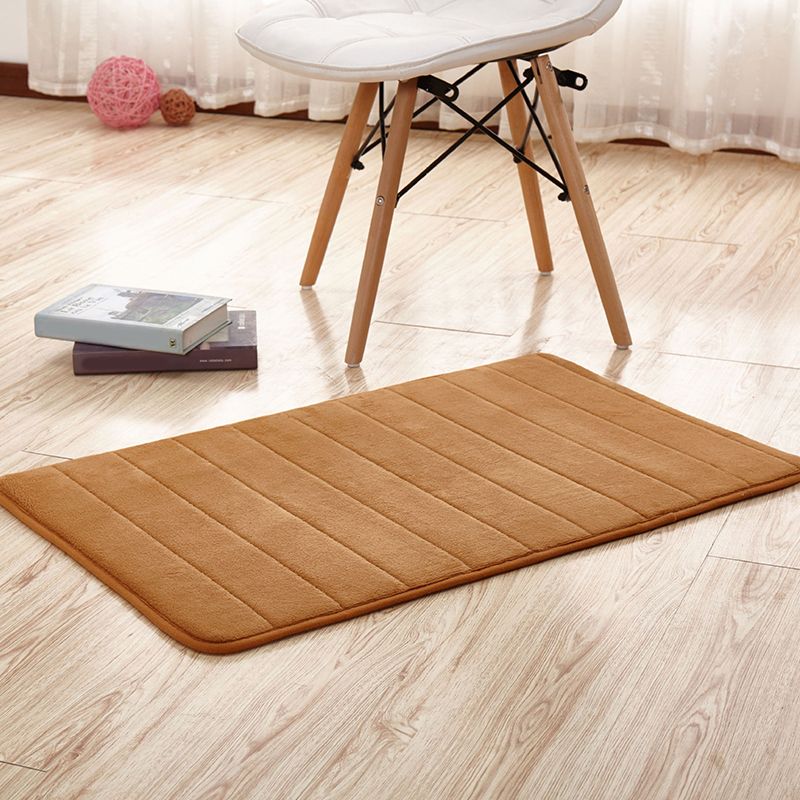 Alfombra informal con estampado de rayas, alfombra interior de poliéster multicolor con respaldo antideslizante, alfombra para sala de estar que admite mascotas