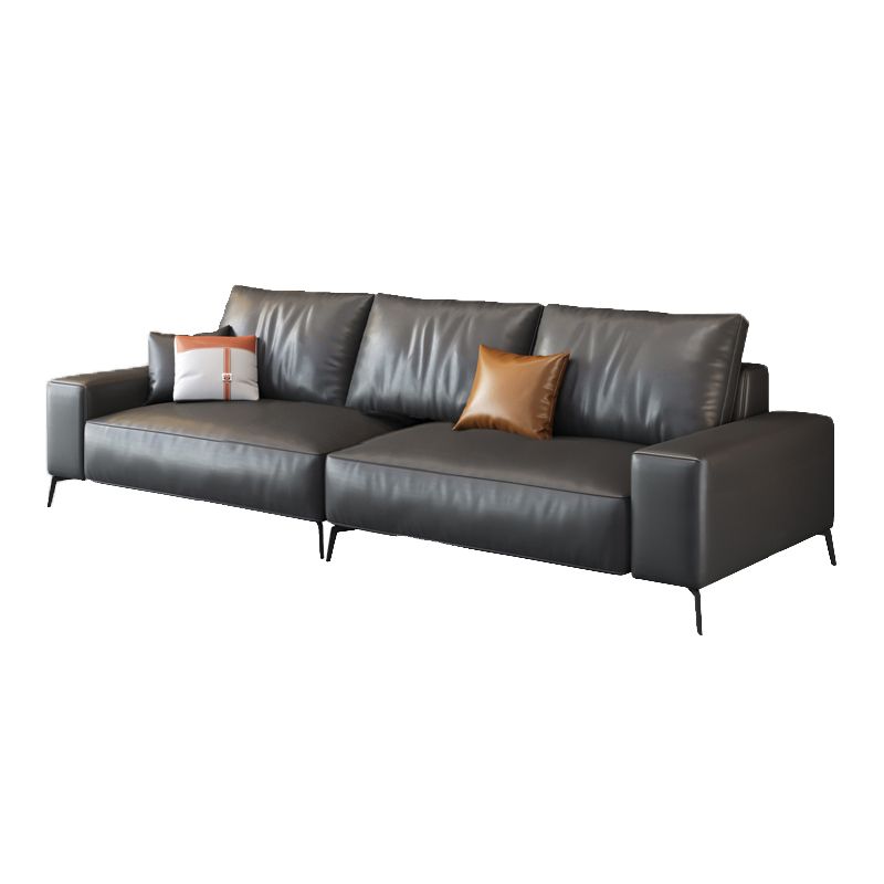 Dark Gray Removable Cushions Square Arm Sofa/Sectional for Living Room