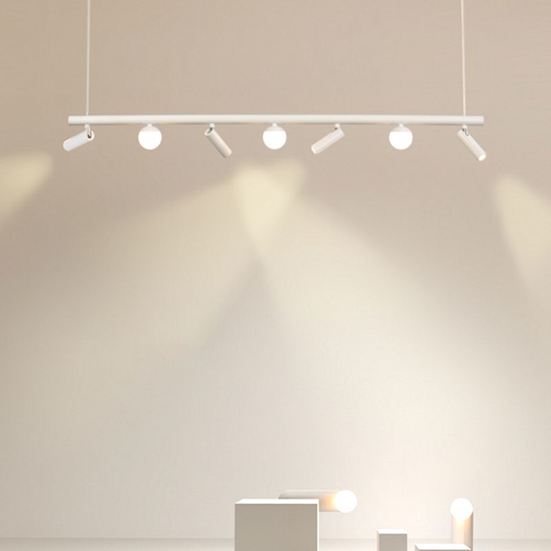 Cylinder Island Lighting Fixtures Contemporary Metal Island Pendant Light for Kitchen