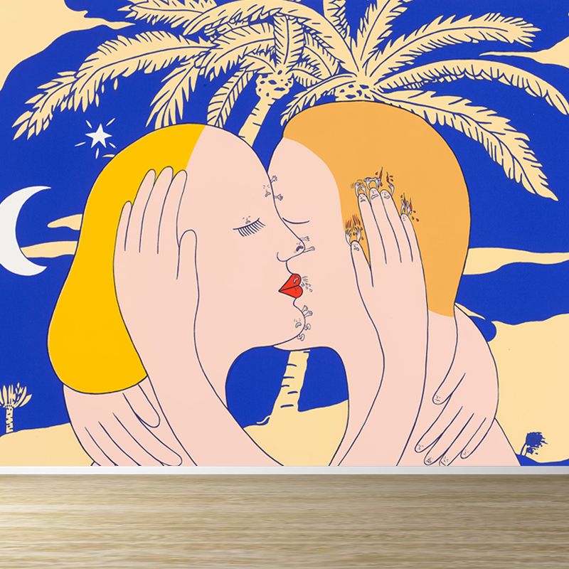 Décoration murale Pop Art aux couleurs douces, esthétique contemporaine, antitache, pour salle de jeux