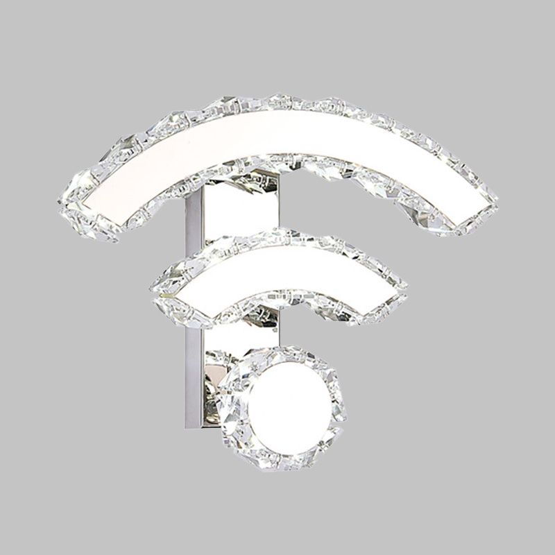 WiFi Wall Mounted Light Modernism K9 Crystal Led Black Wall Sconce Lighting in warm/wit licht