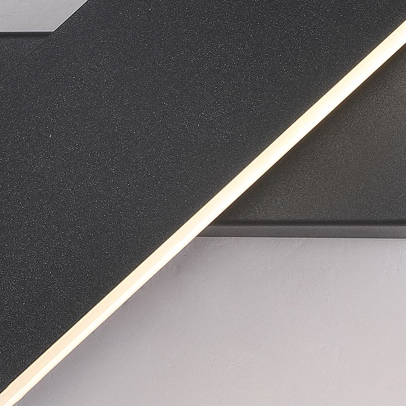 Lámpara de pared giratoria de LED creativo moderno apliques de pared rectangular de aluminio con sombra acrílica