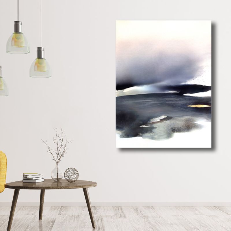 Soft Color Abstract Canvas Print Watercolor Contemporary Art Textured Painting for Bedroom