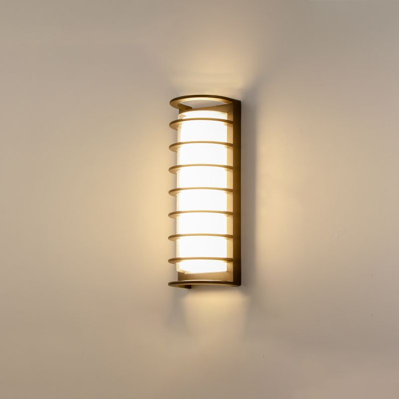Modern Minimalist LED Wall Lamp Metal Geometric Wall Sconce in Black