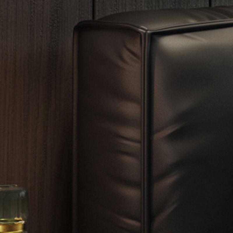 Contemporary Solid Wood with Headboard Rectangular Panel Bed Frame