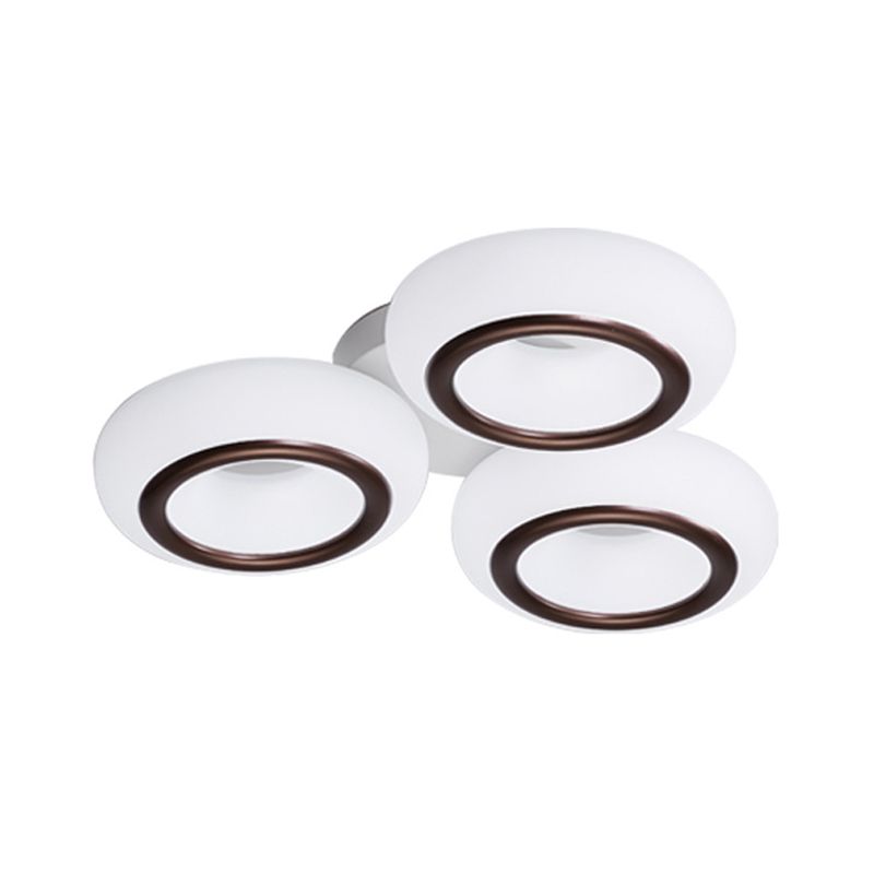 Acrylic Doughnut Ceiling Flush Light Modernist 3/6-Head White LED Flush Mount Light Fixture