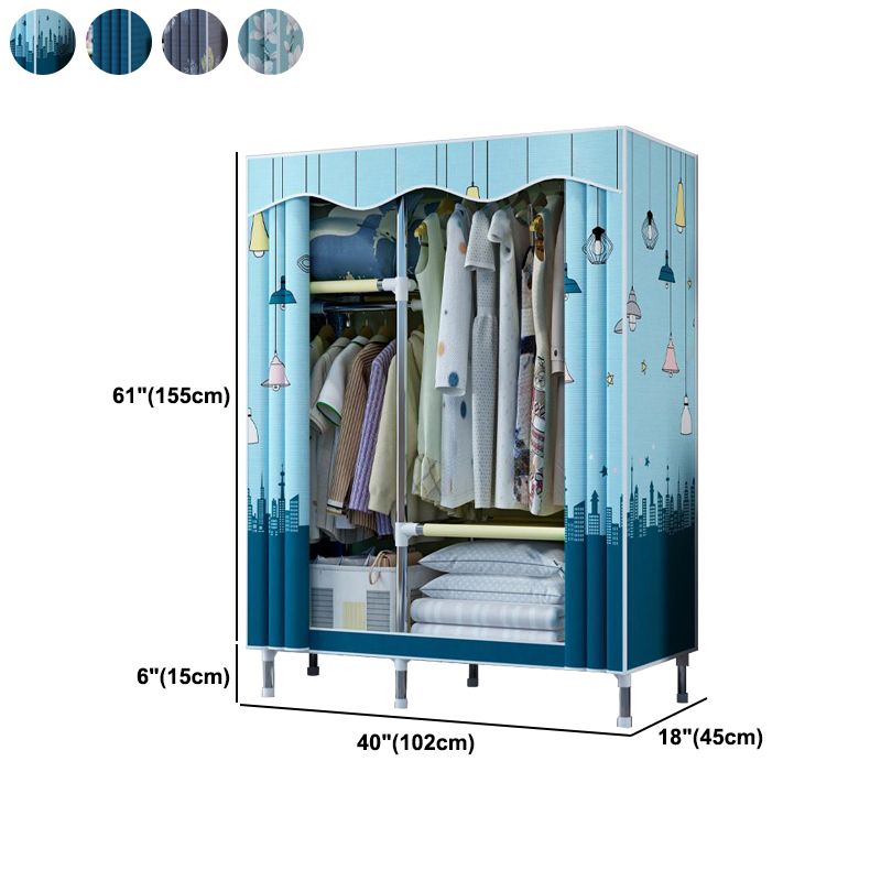 Modern Style Bedroom Wardrobe Armoire Metal Wardrobe Closet with Legs