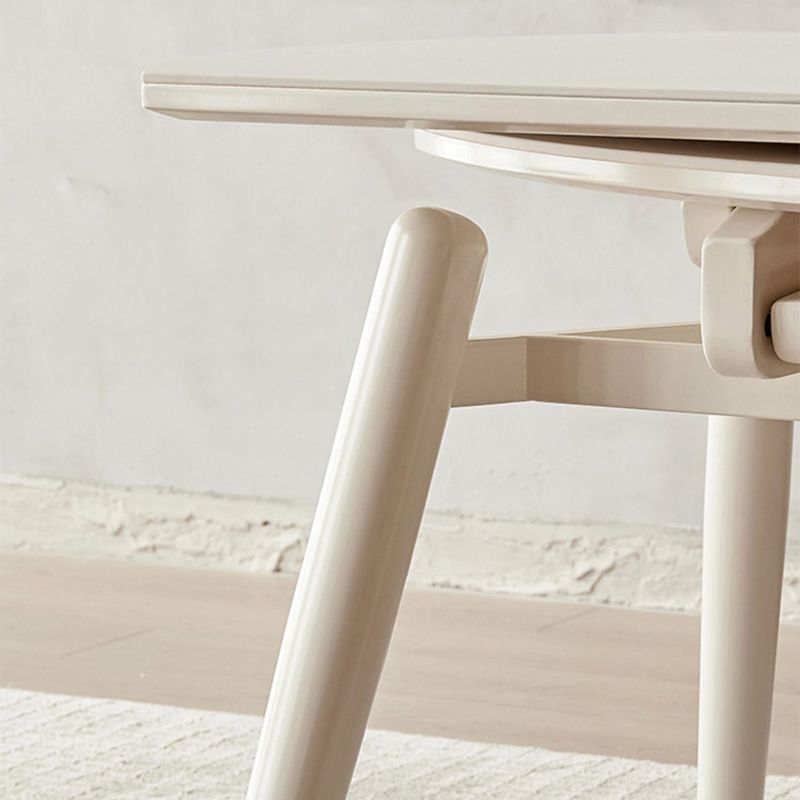 Contemporary Dining Room Dinner Table Stone 4 Legs Dining Table