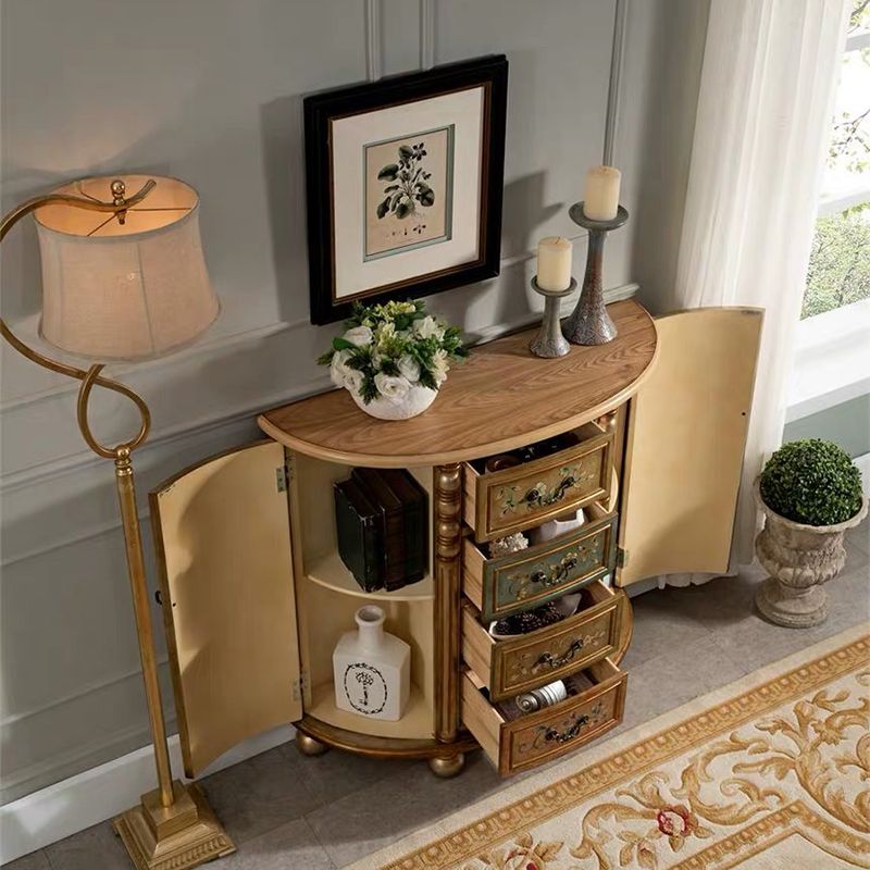 Industrial Distressed Wood Storage Cabinet 2 Doors Rectangle Accent Cabinet