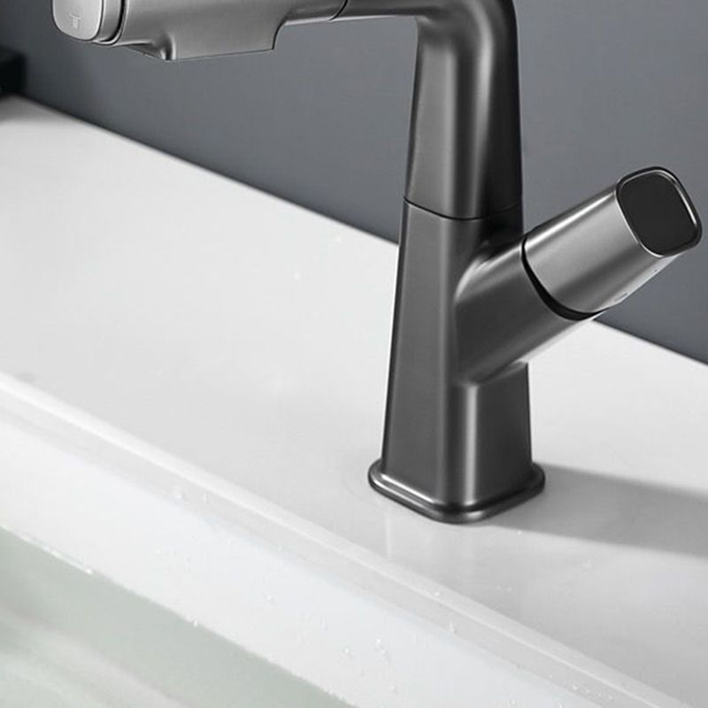 Modern Vessel Faucet Brass Lever Handles Swivel Spout Bathroom Sink Faucet