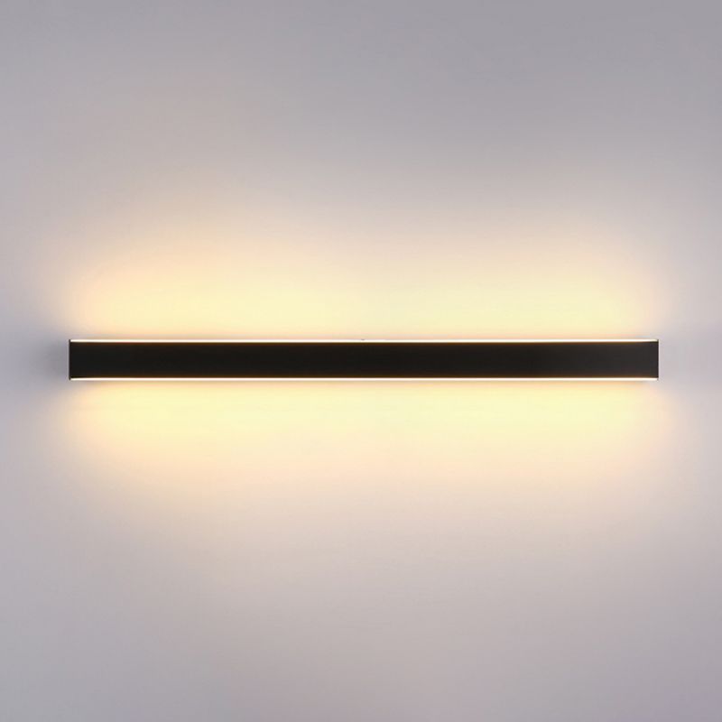 Modern Style Linear Shape Wall Sconce Metal 2 Light Sconces for Living Room