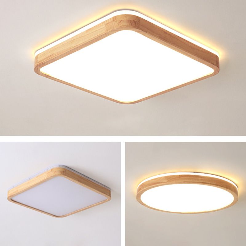 Soporte de montaje de luz de montaje moderno 1-Luz de techo de montaje a ras de la sala de estar con sombra acrílica