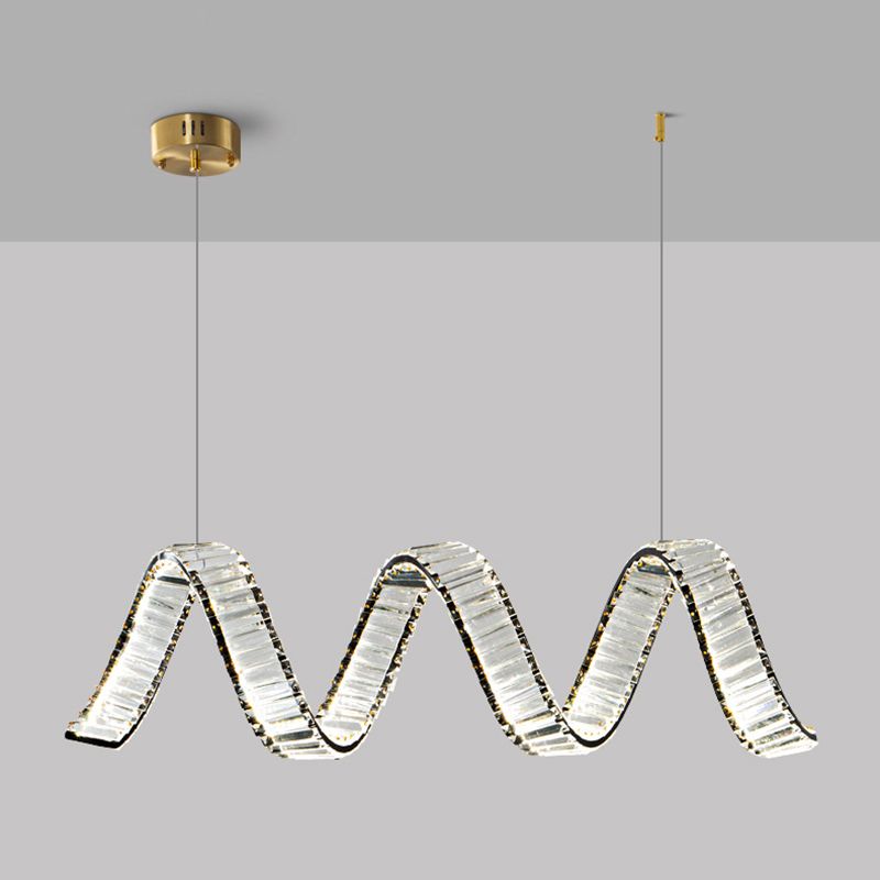 Modernism Single Black/Golden Kitchen Island Lighting LED Ceiling Light