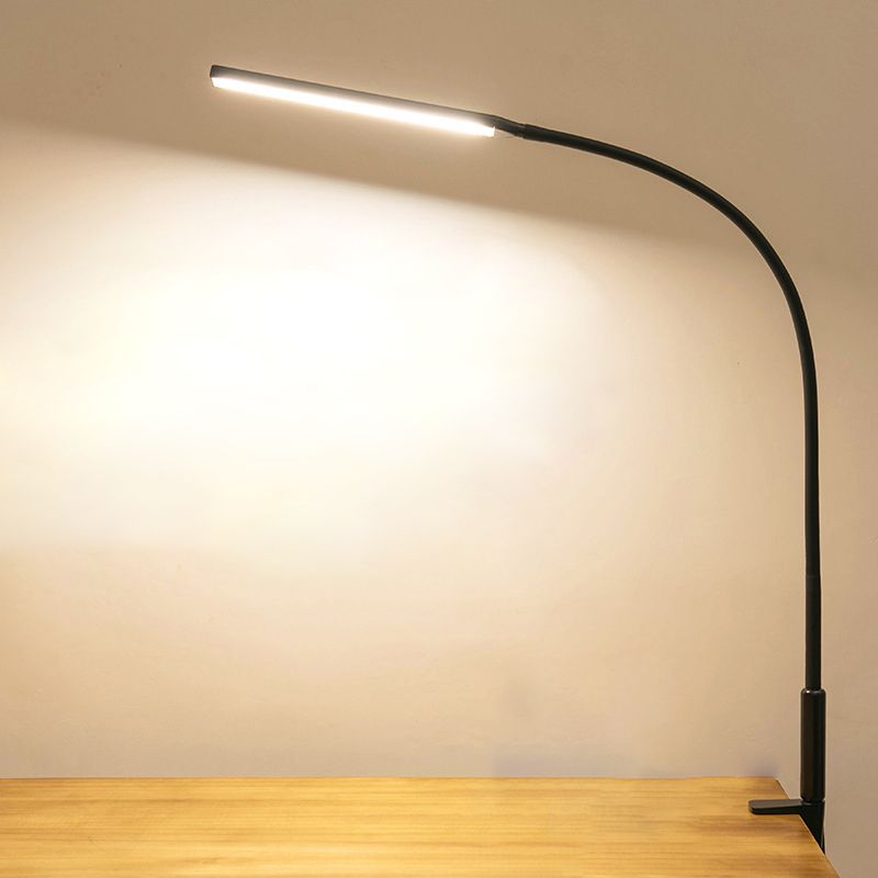 USB-Tischlampe mit Klemmen, Metall und Kunststofftischleuchte für Schlafzimmer