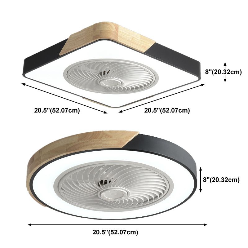Ventilateur de plafond de style moderne Light à 1 lumière LED MONT PLAGE LEU