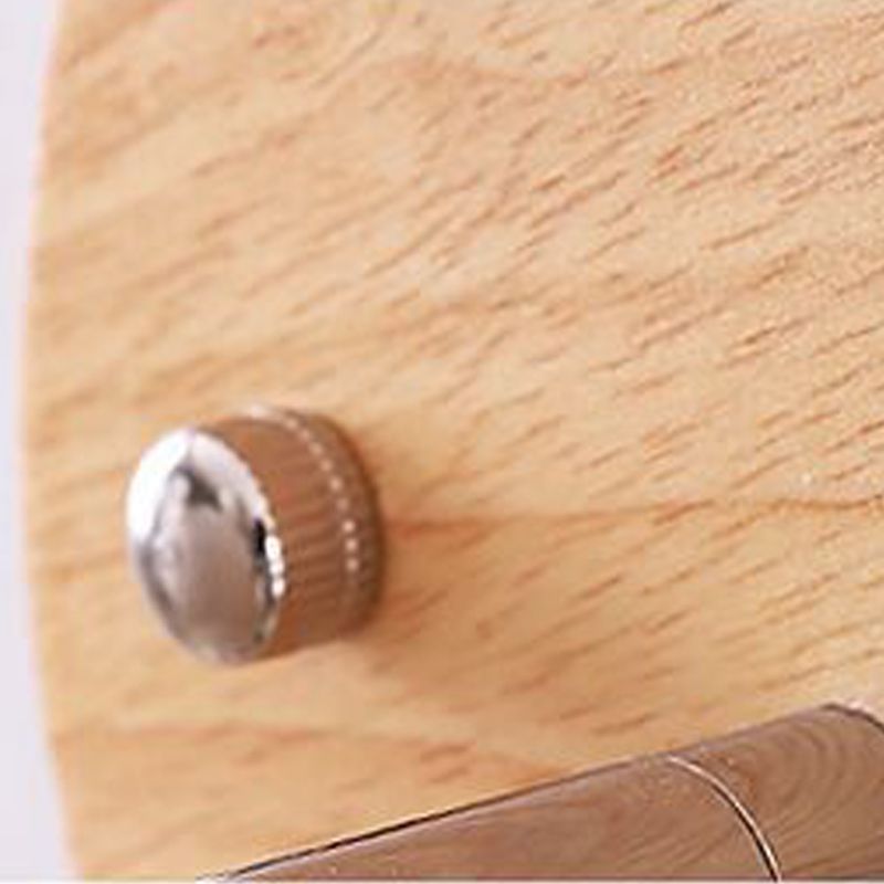 Nordic Metall Wall Light 6 "breite Makkaronwandleuchten mit Holz für Wohnzimmer