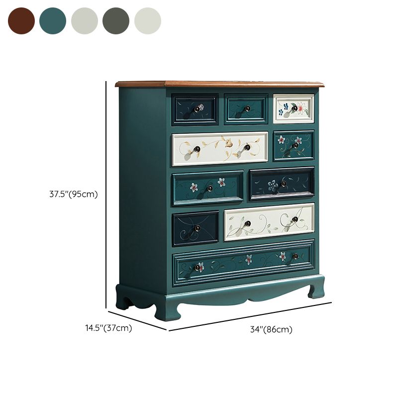 Traditional Storage Chest Dresser Wooden Storage Chest with Drawers for Bedroom