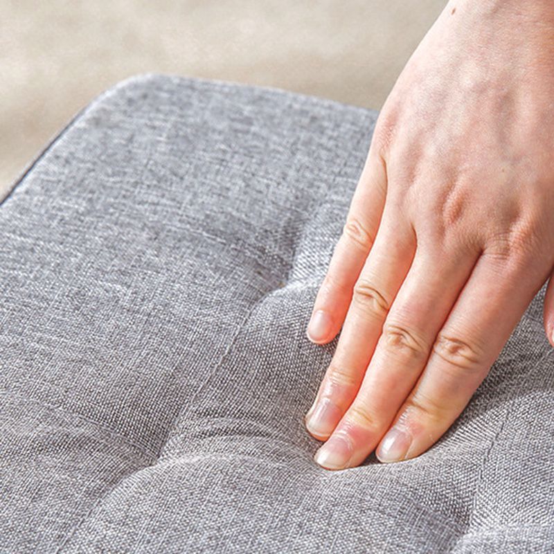 Tufted Pouf Solid Color Fabric Square Scratch Resistant Pouf Ottoman with Storage