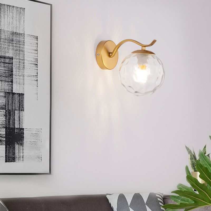 Modern de vidrio de vidrio Luz de pared Globe Globe 8.5 "Alto pared de pared para sala de estar