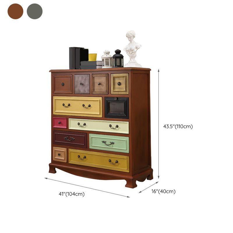 Nautical Bedroom Wooden Storage Chest Vertical Chest with Drawers