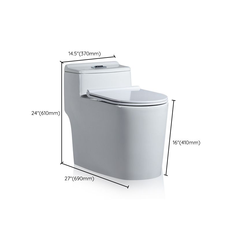 Modern Elongated Toilet Bowl Siphon Jet Flush Toilet with Seat for Bathroom