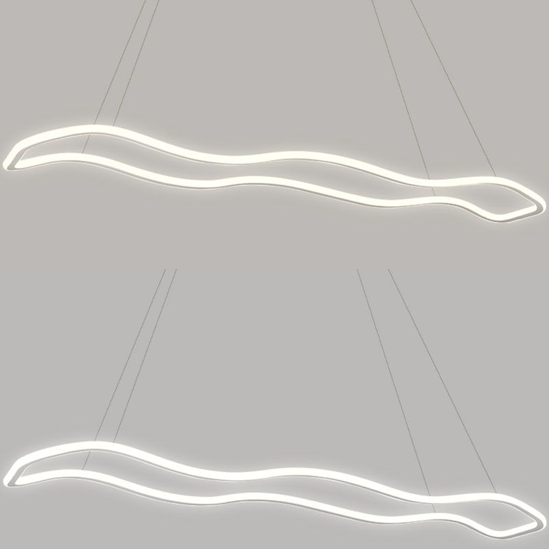 Wedelnde aufgehängte Beleuchtungsstoffe moderne Kronleuchter für Esszimmer Acryl