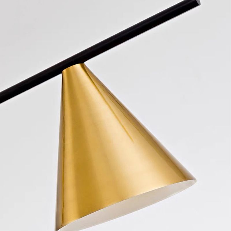 Modern Simple Iron Hanging Lamp Strip Shape Island Light Fixture for Dining Table