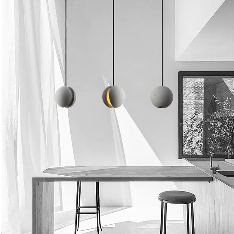 Globe Cement Anhänger Beleuchtung Minimalist Grey Down Mini Anhänger für das Restaurant