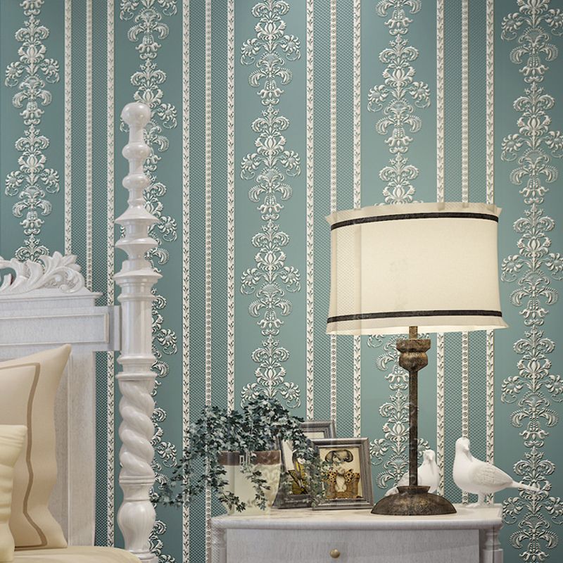 Embossed Waterproof Wallpaper Antique Medallion Patterned Wall Covering for Home