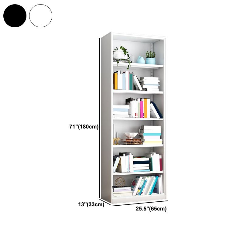 Closed Back Metal Bookshelf Modern Rectangle Storage Standard Bookshelf