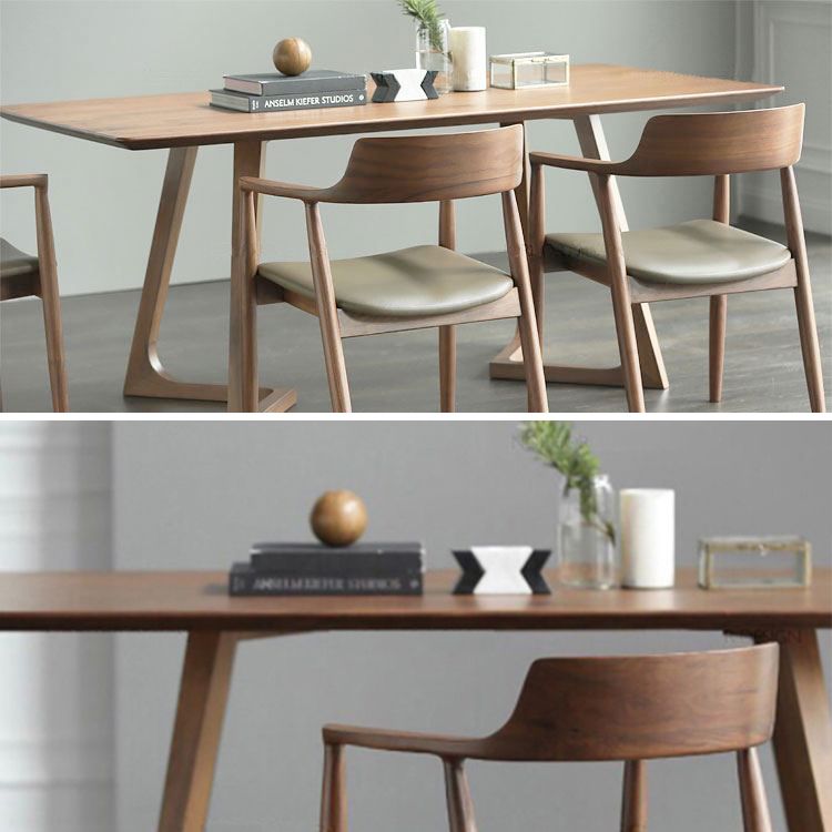 Double Pedestal Home Furniture Pine Solid Wood Rectangle Dining Room Collection