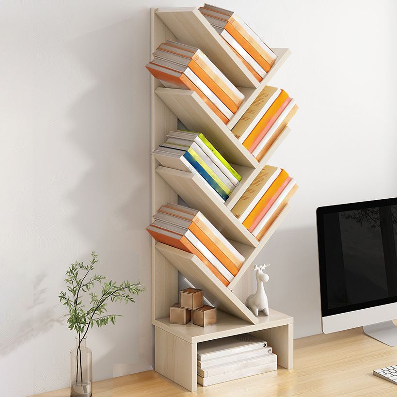Modern Closed Back Style Bookshelf Engineer Wood Bookcase for Home