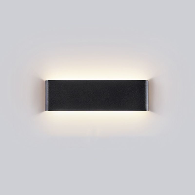 Luz de pared de forma rectangular de estilo de metal de estilo moderno 1 luz de montaje de pared de luz