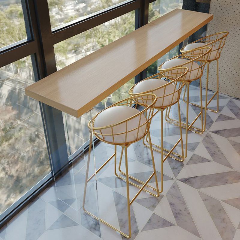 Glam Solid Wood Bar Table Tulip Dining Table for Kitchen Living Room