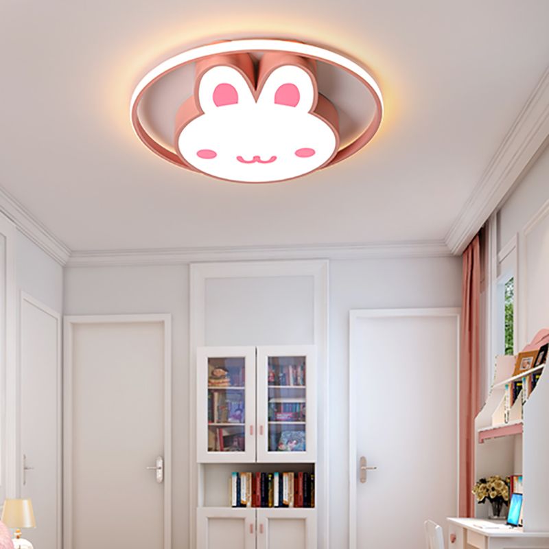 Lovely Rabbit LED Ceiling Lights Simplicity Style Bedroom Kid's Room Flush-mount Lamp