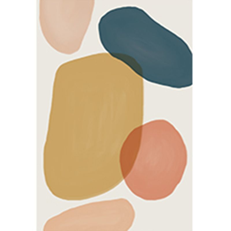 White Tone Trendy Rug Polyester Carpet Abstract Print Indoor Rug Anti-Slip Backing for Living Room