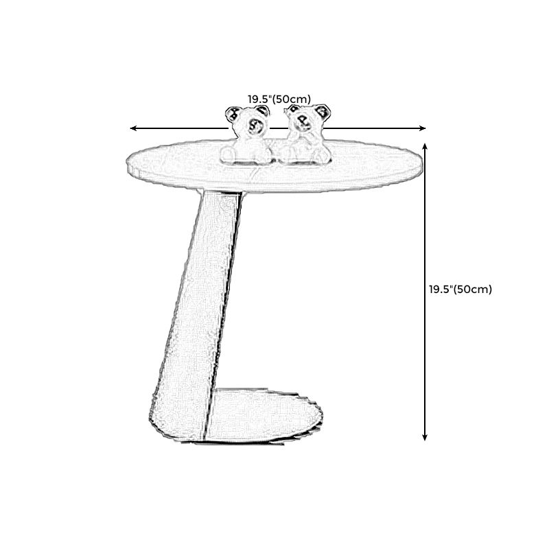 3 Legs Base Cocktail Table Rock Plate Table Round Coffee Table with Metal Base