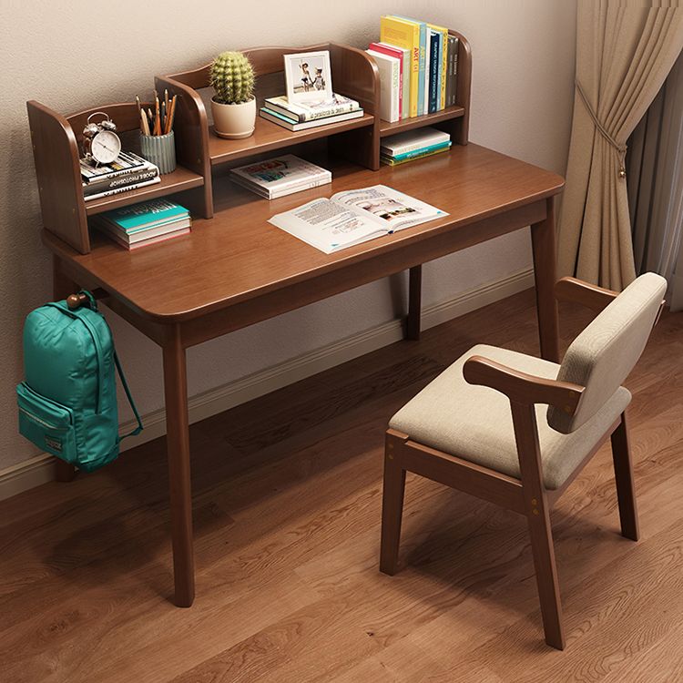 Scandinavian Style Wood Dining Side Chair Upholstered Open Back Dining Side Chair