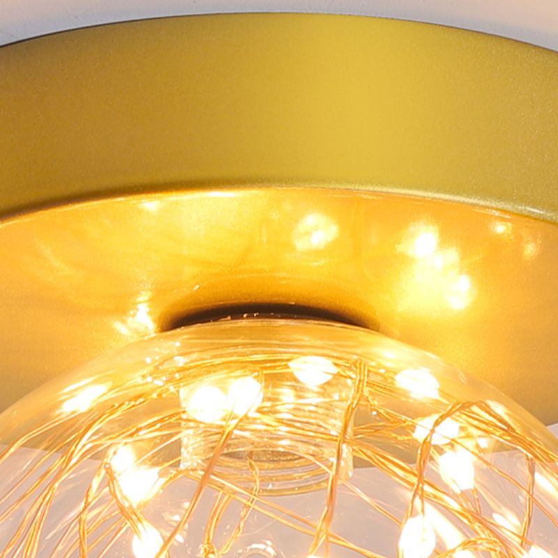 Modernism Flush Mount Ceiling Light Glass Flush Light for Corridor